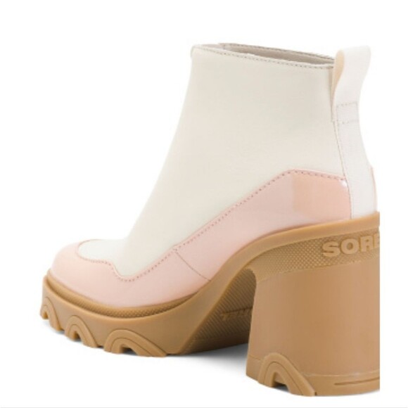 NEW Sorel Brex Waterproof Block Heel Chelsea Boot Zip White 10 - Picture 3 of 4